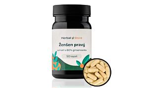 Ženšen pravý kapsule - extrakt s 80% ginsenozidov