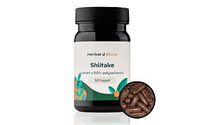 Shiitake kapsule - extrakt s 50 % polysacharidov